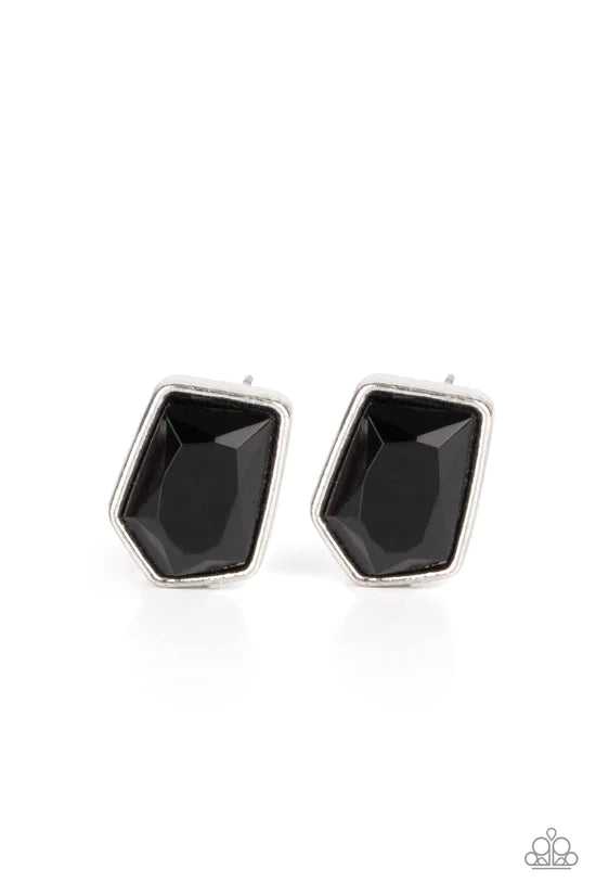 Indulge Me - Black ♥ Post Earrings