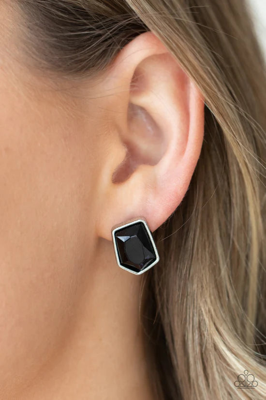 Indulge Me - Black ♥ Post Earrings