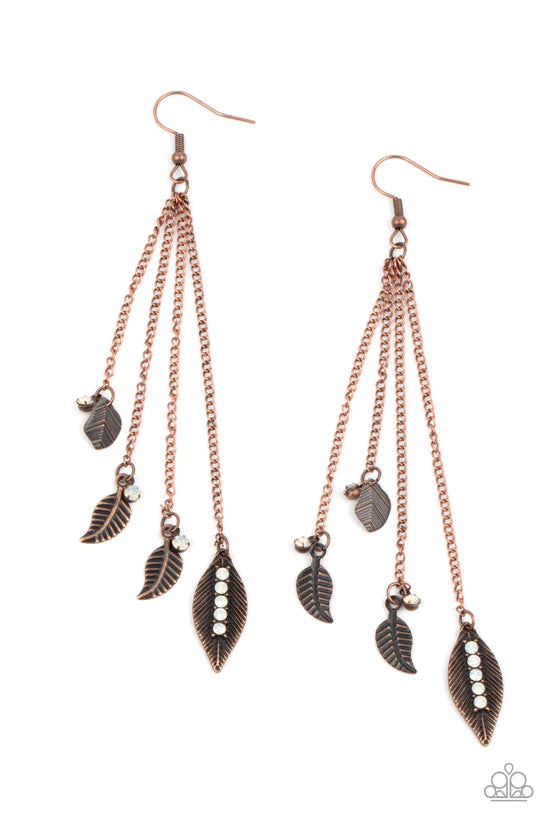 Chiming Leaflets - Copper ♥ Earrings