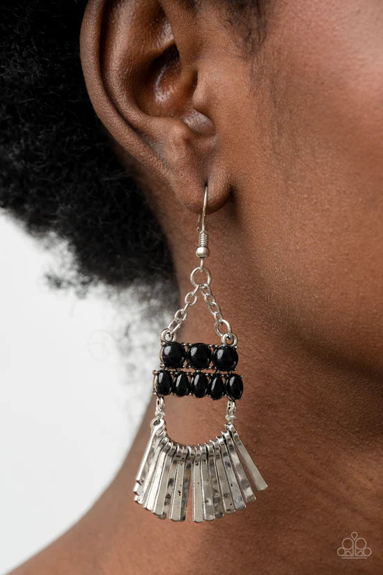 A FLARE For Fierceness - Black ♥ Earrings