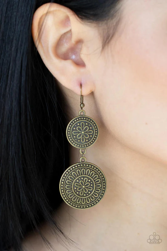 Road Trip Paradise - Brass ♥ Earrings