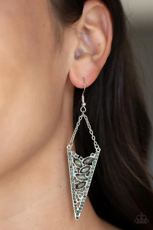 Sharp-Dressed Drama - Silver ♥ Earrings