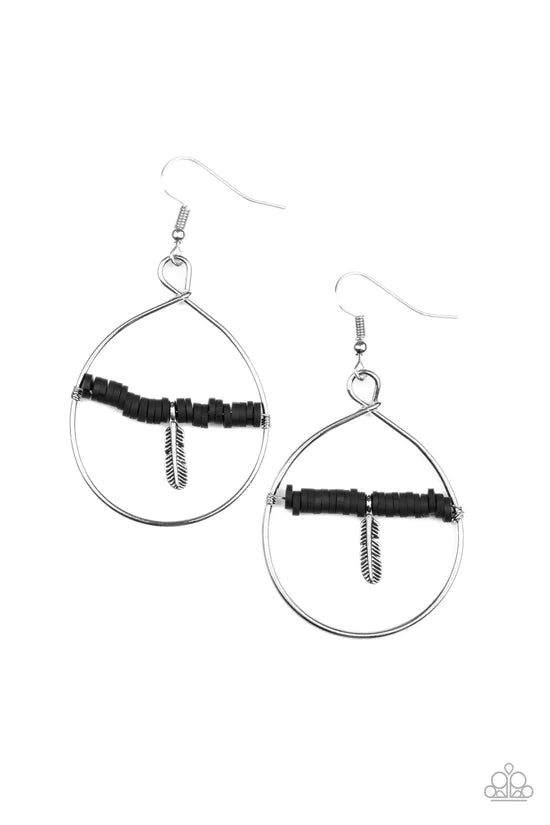 Free Bird Freedom - Black ♥ Earrings