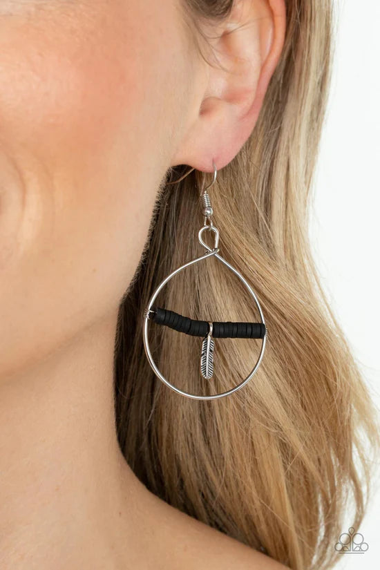 Free Bird Freedom - Black ♥ Earrings