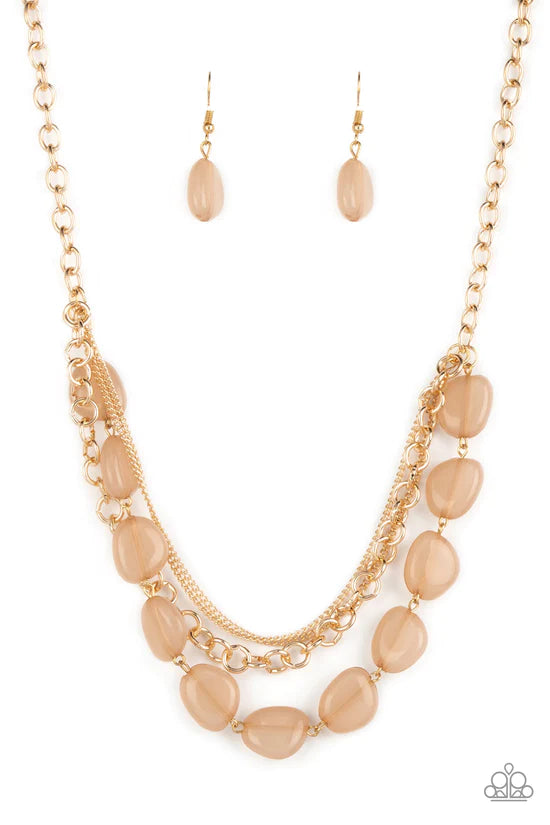 Pumped Up Posh - Gold ♥ Necklace