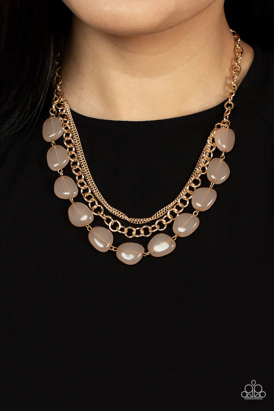 Pumped Up Posh - Gold ♥ Necklace