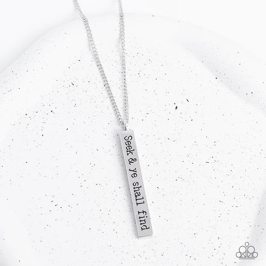 Matt 7:7 - Silver ♥ Necklace