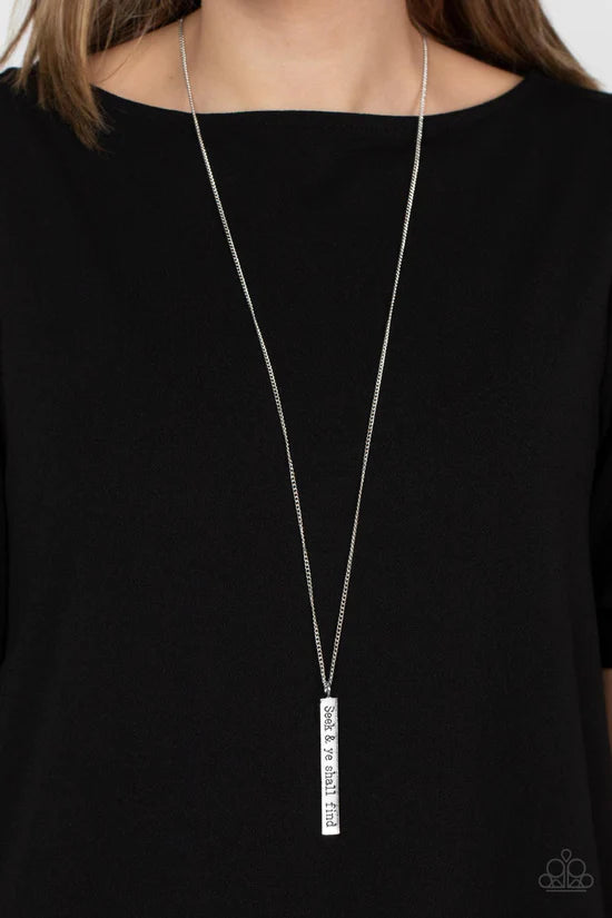 Matt 7:7 - Silver ♥ Necklace