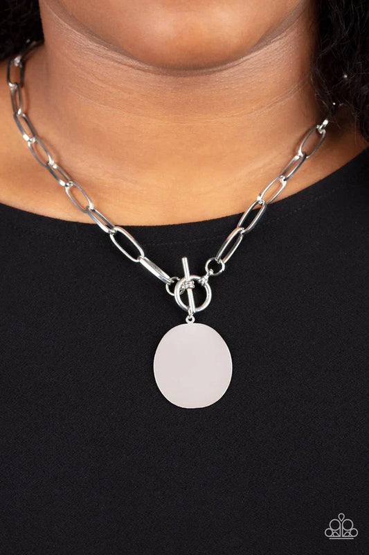 Tag Out - Silver ♥ Necklace