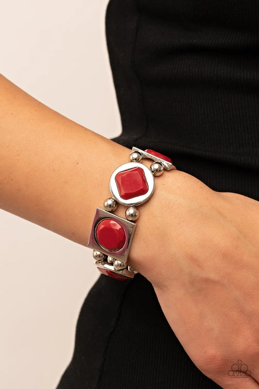 Asymmetrical A-Lister - Red ♥ Bracelet