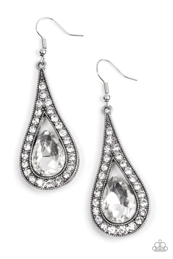 A-Lister Attitude - White ♥ Earrings