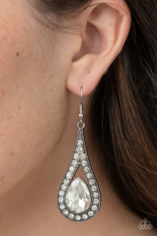 A-Lister Attitude - White ♥ Earrings