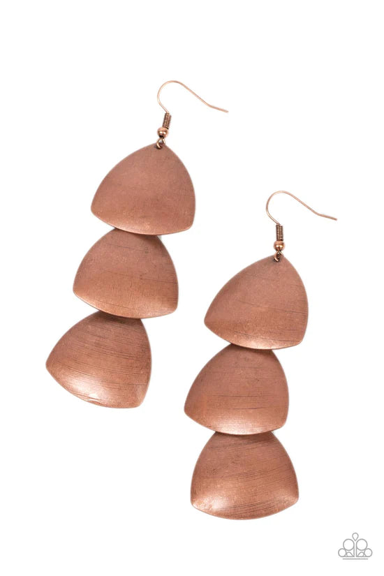 Modishly Metallic - Copper ♥ Earrings