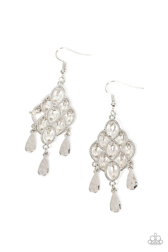 Sentimental Shimmer - White ♥ Earrings