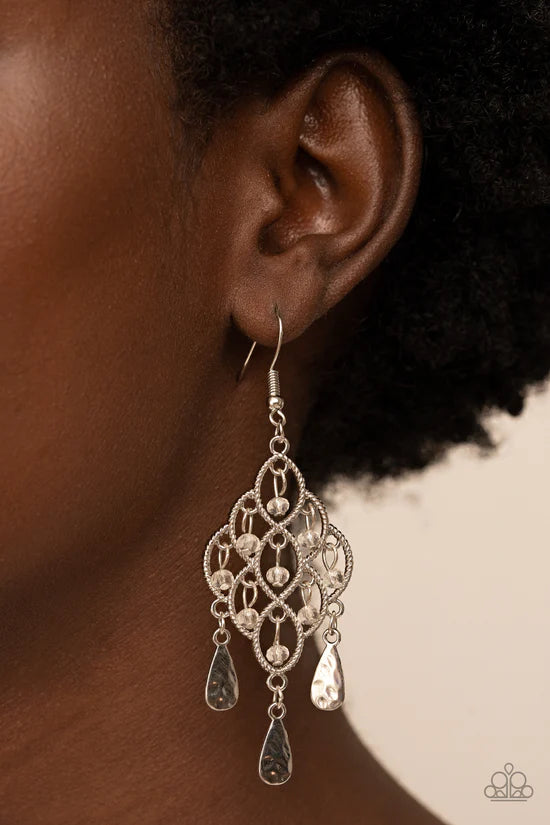 Sentimental Shimmer - White ♥ Earrings