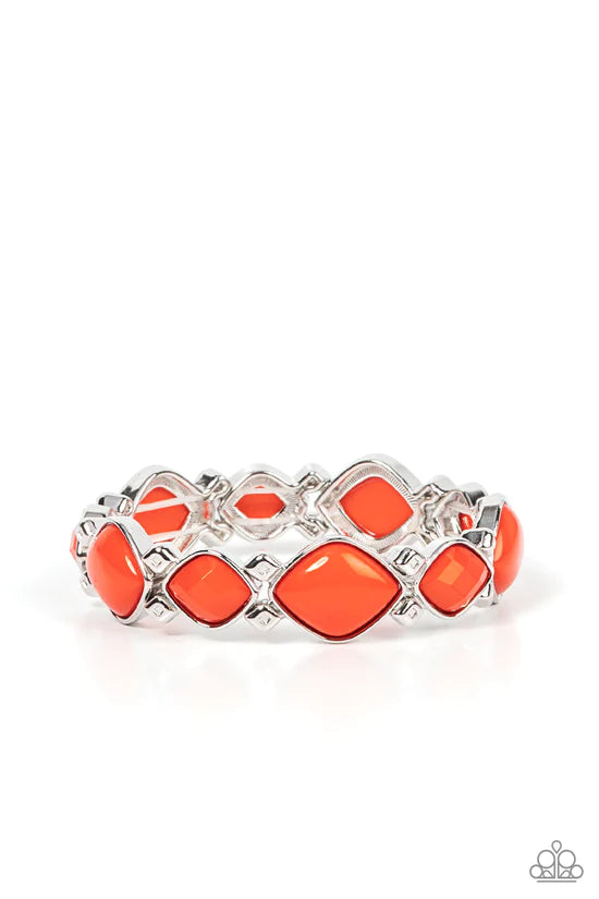 Boldly BEAD-azzled - Orange ♥ Bracelet