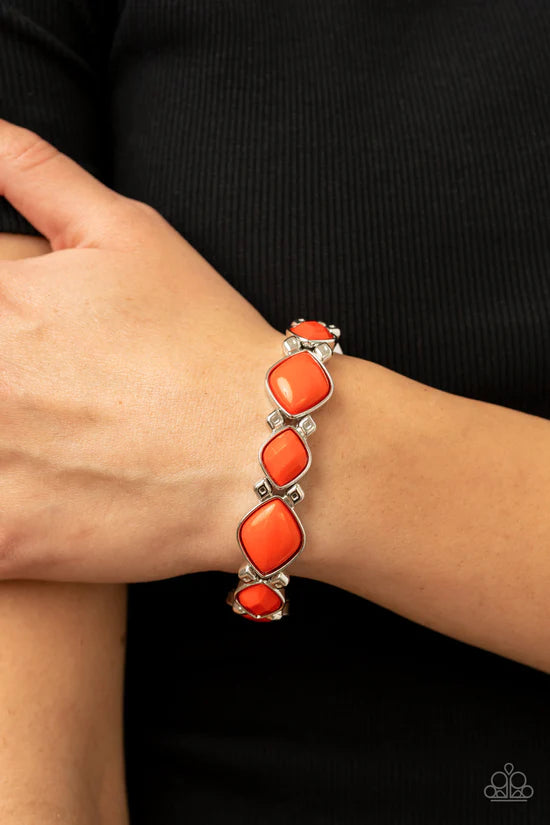 Boldly BEAD-azzled - Orange ♥ Bracelet