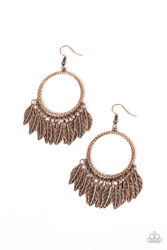 FOWL Tempered - Copper ♥ Earrings