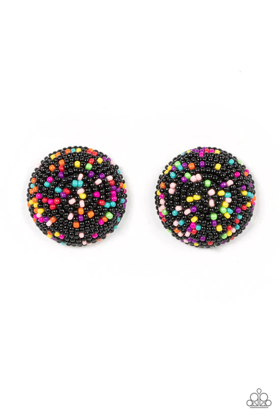 Kaleidoscope Sky - Black ♥ Post Earrings