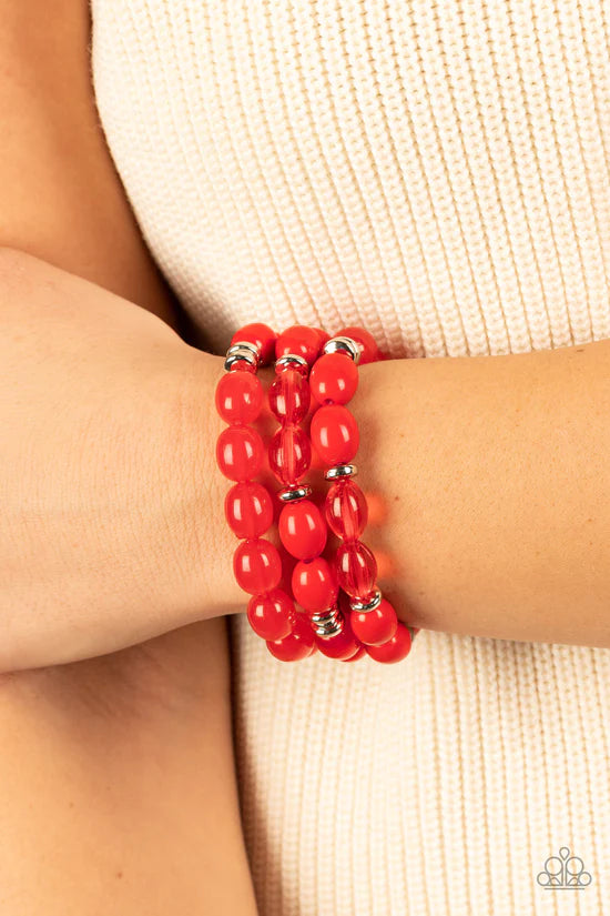 Coastal Coastin - Red ♥ Bracelet