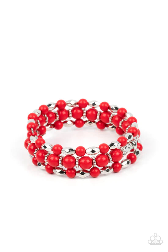 Colorfully Coiled - Red ♥ Bracelet