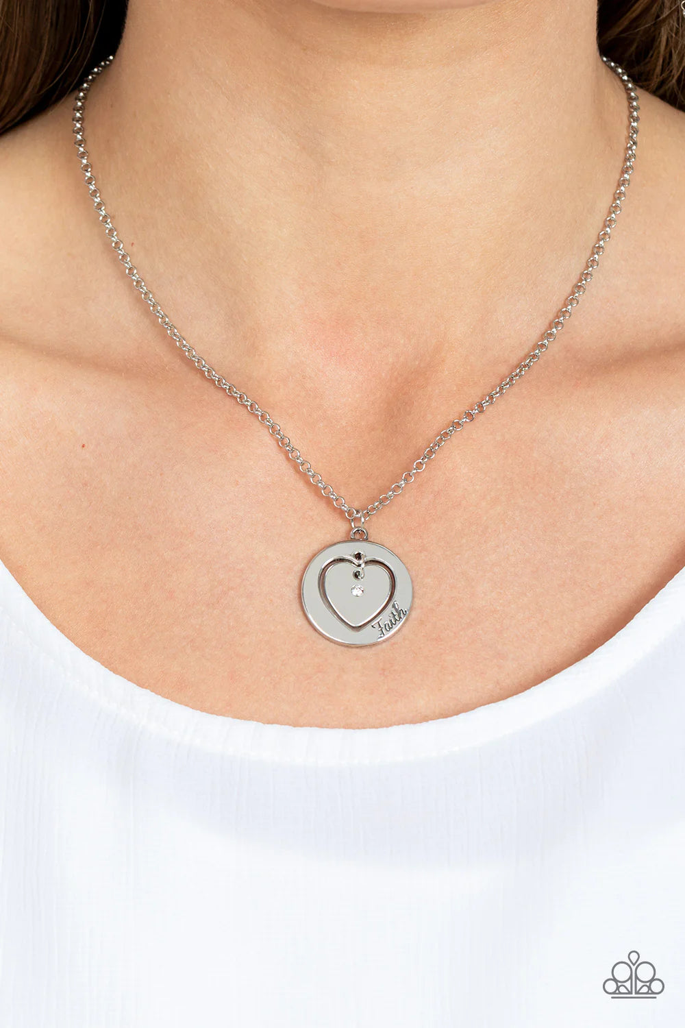 Heart Full of Faith - White ♥ Necklace