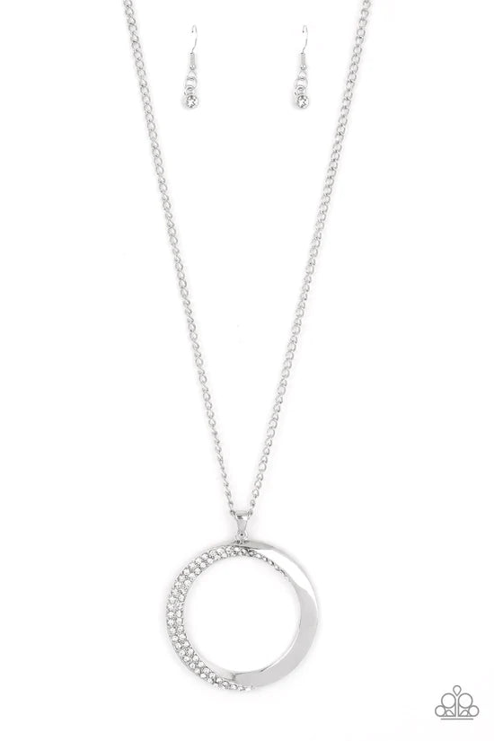 Encrusted Elegance - White ♥ Necklace