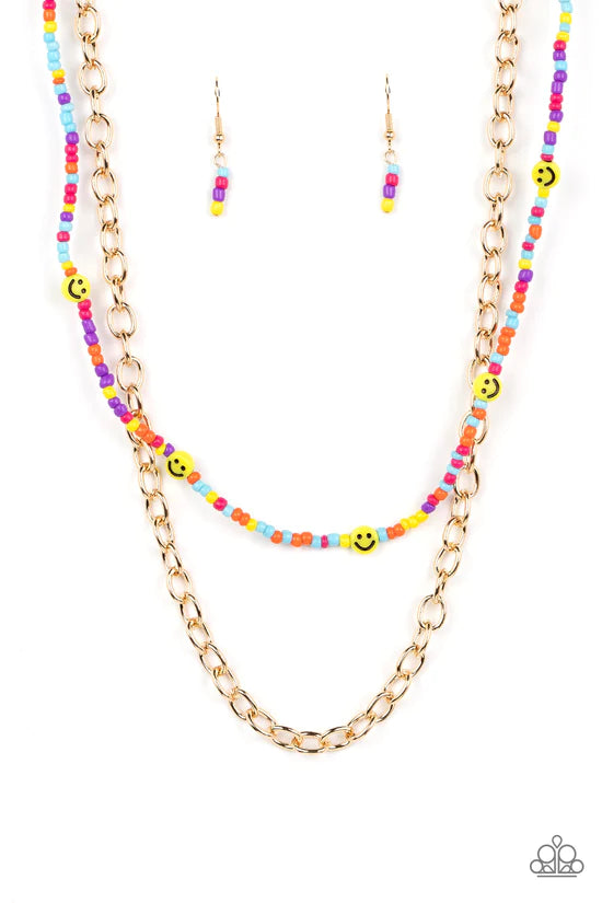 Happy Looks Good on You - Multi ♥ Necklace