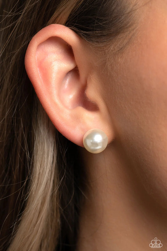 Debutante Details - White ♥ Post Earrings