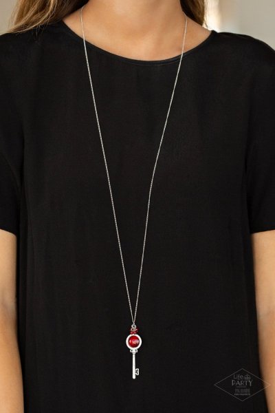 Unlock Every Door Red Necklace