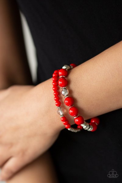 Colorful Collisions - Red ♥ Bracelet